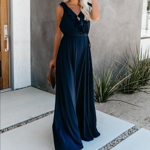 VICI Ruffle Tie Maxi Dress